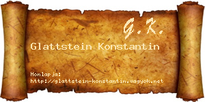 Glattstein Konstantin névjegykártya