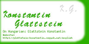 konstantin glattstein business card